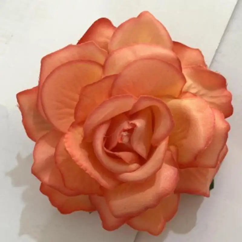 Flamenco Flowers For Hair DIY Headdress For Bridal Flocking Cloth Red Rose Flower Hairpin Hair Clip Party Hair Accessories