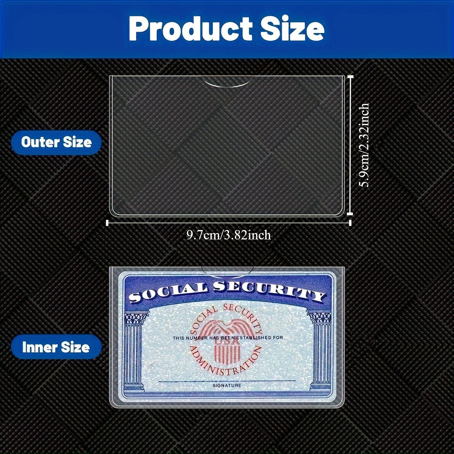 8 pcs of PVC card protective cover, suitable for social security, medical insurance, and credit cards - secure storage solution