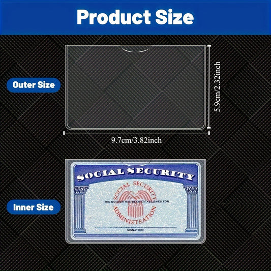 8 pcs of PVC card protective cover, suitable for social security, medical insurance, and credit cards - secure storage solution