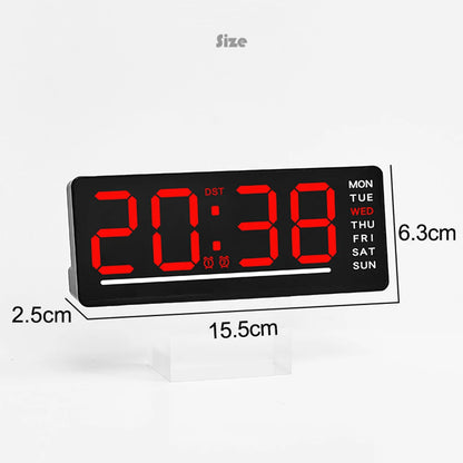 Silent Digital Alarm Clock for Babies,LED Bedside Clock with Night Light Multiple Functions | Adjustable Tone Volume