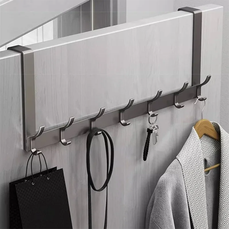 Hooks Over The Door Home Organizer Rack Clothes Coat Hat Towel Hanger Bathroom Accessories Holder Door Hang Quick Installation