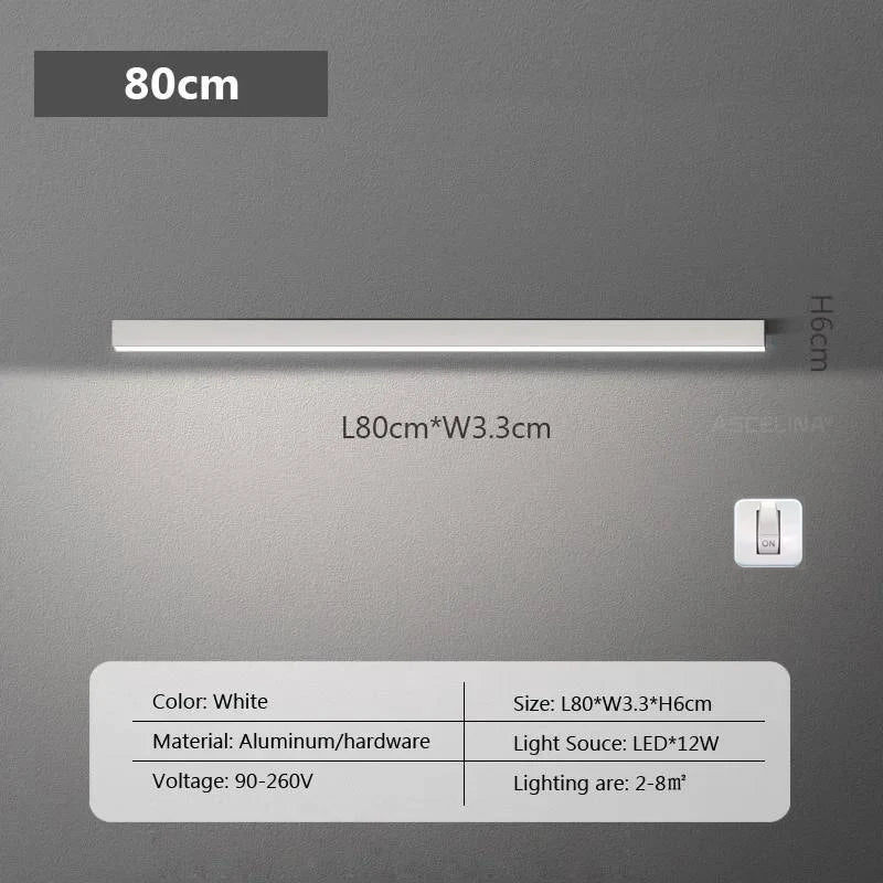 Modern LED Strip Light Long One Lamp Bright Installation For Living Room Aisle Balcony Entrance Hallway Corridor Office Lighting