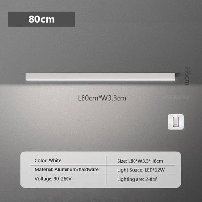 Modern LED Strip Light Long One Lamp Bright Installation For Living Room Aisle Balcony Entrance Hallway Corridor Office Lighting