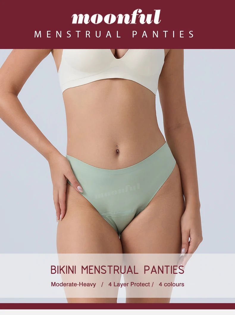 Menstrual Panties Women Leak proof Menstrual Period Underwear Ice Silk Menstruation Panties Menstrual Cycle Absorbent Underwear
