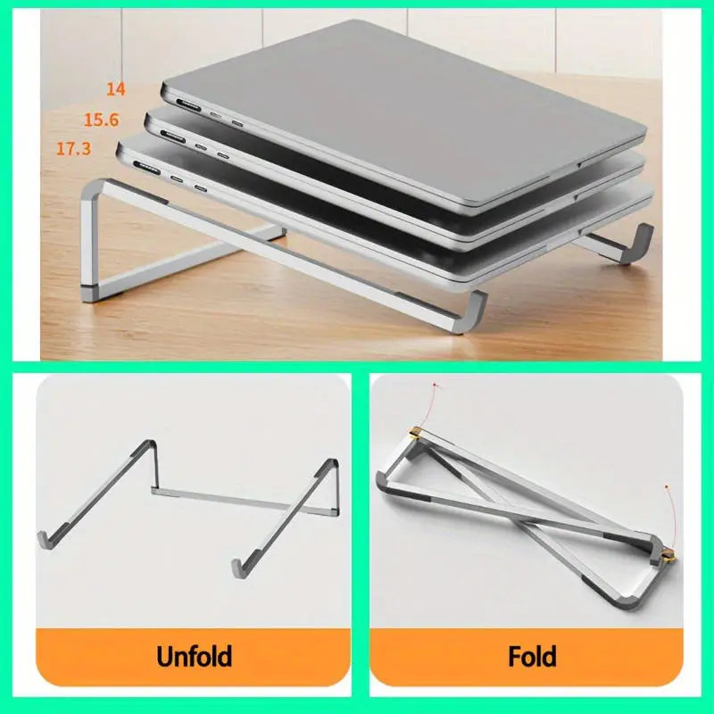 Laptop Stand For Folding Adjustable Aluminum Computer PC Tablet Stand Notebook Tablelaptop Holder Heat Dissipation