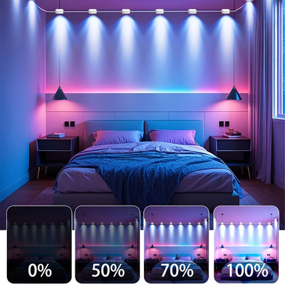 Smart LED light bar with dimmable color changing, synchronized music via app and controller, bedroom room home party LED lights