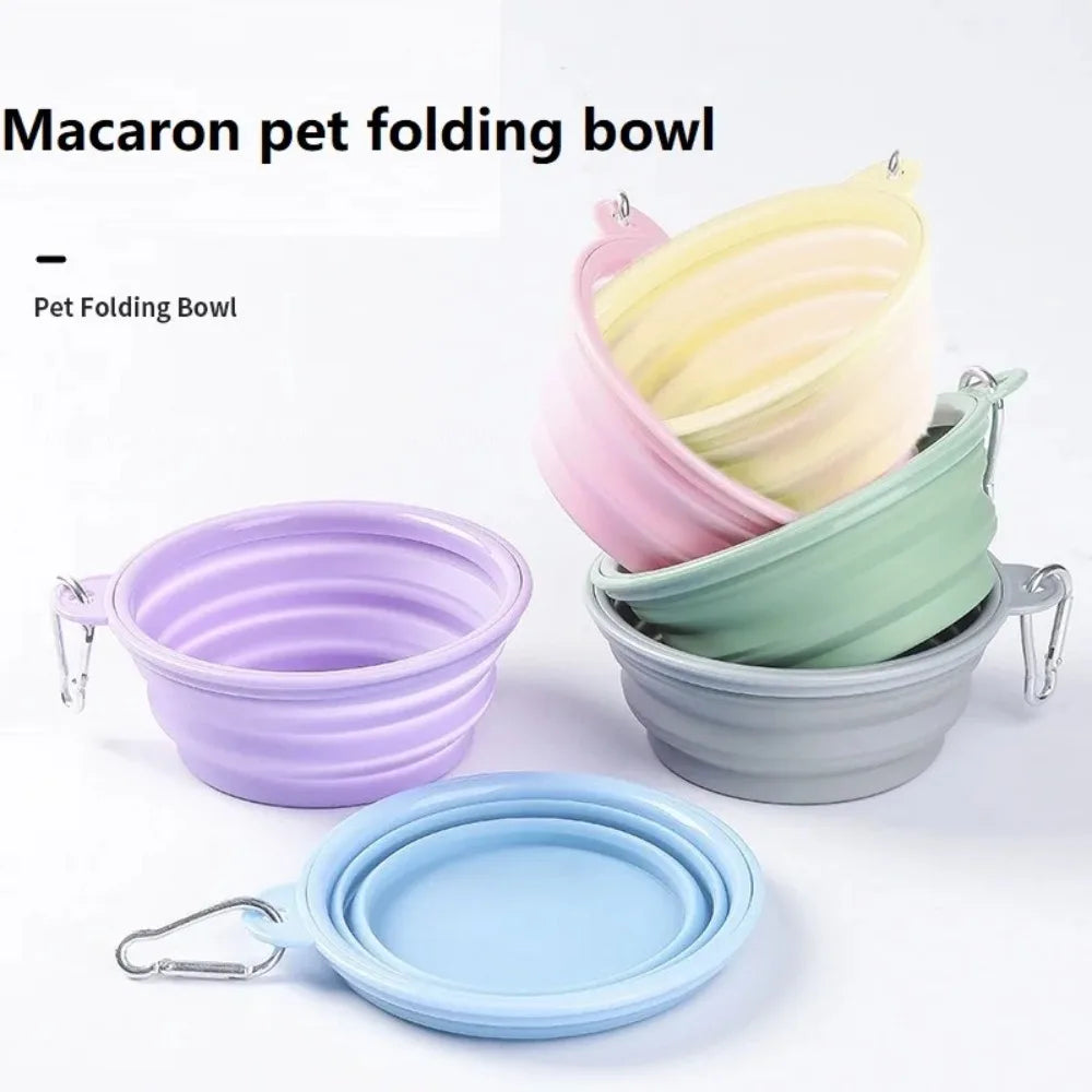 350ML Collapsible Dog Dish Foldable Pet Bowl Portable Water Drinking Bowl for Dogs Cats Outdoor Travel Hiking Camping