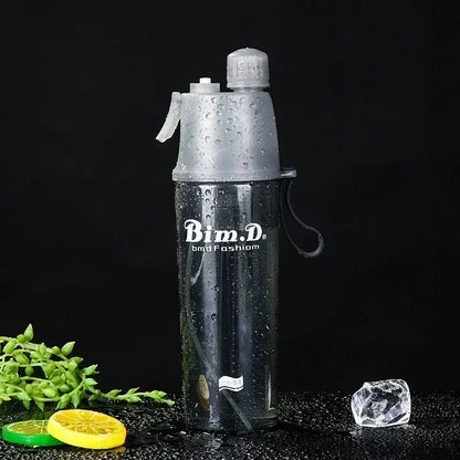 Plastic Spray Cup Summer Outdoor Sports Water Bottle Hydration Cooling Spray Cup Travel Portable Water Cup Gift Cups