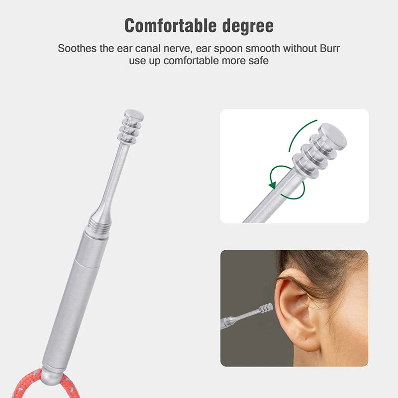 Boundless Voyage Portable Titanium Toothpicks Holder Ear Wax Removal Personal Care Tools Outdoor Multifunctional Tools Ti9008O