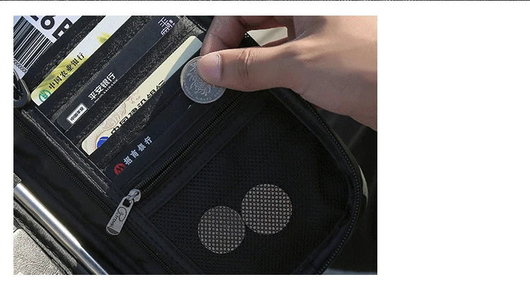 Travel Passport Wallet Organizer Bag with Card Holder Document Case for Family Crossbody Ticket Cash Storage Bag for Abroad Trip