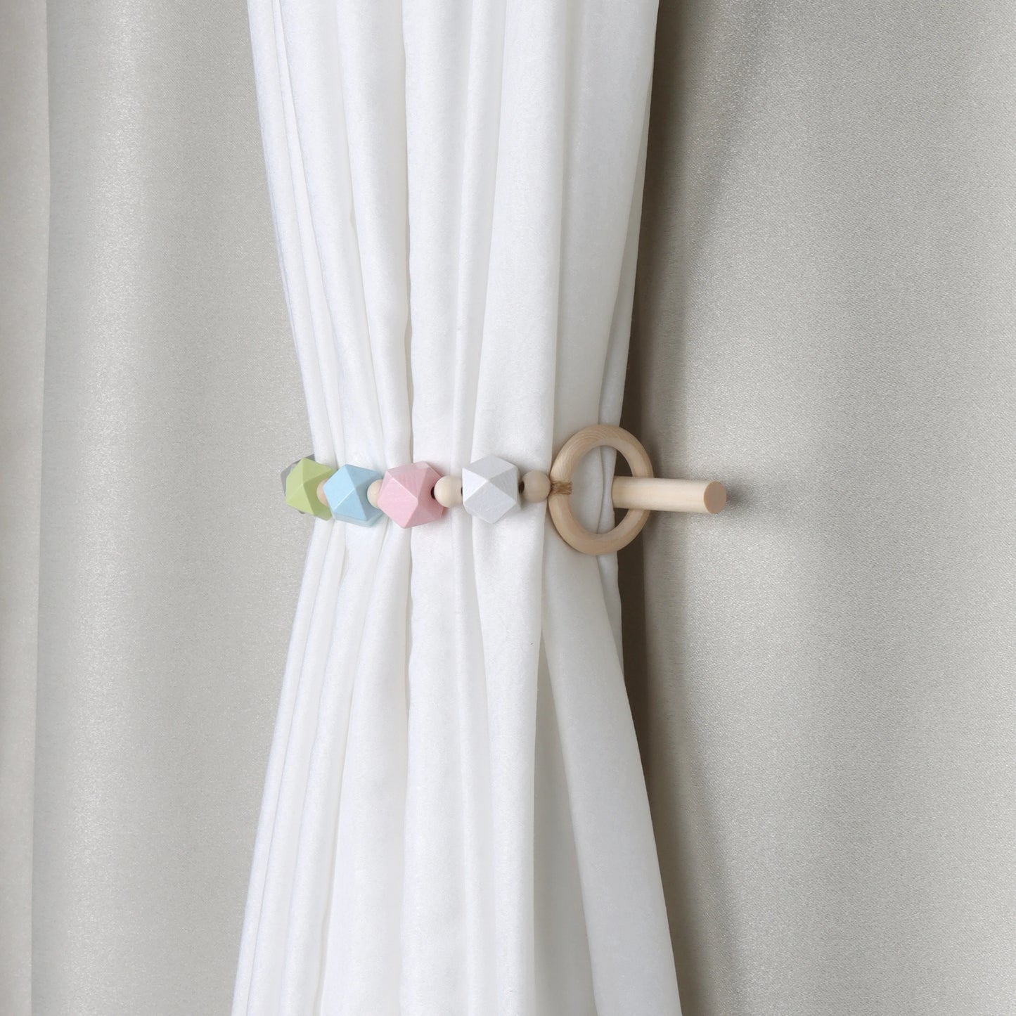 Wooden Curtain Holder Curtain Tieback Hanging  wooden Curtain rope Ball Tie Back Curtain Straps Home Decoration