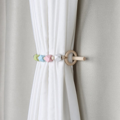Wooden Curtain Holder Curtain Tieback Hanging  wooden Curtain rope Ball Tie Back Curtain Straps Home Decoration
