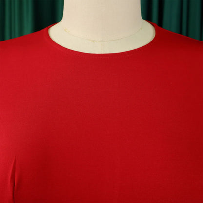 Elegant Office Dresses for Woman O Neck Full Sleeve Sheath Ruffles Package Hips Mid Calf Professional Business Work Dress Midi