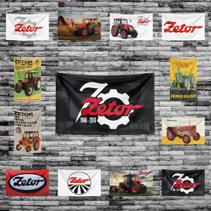 90x150CM TRACTORS-Z-ZETORs a.s. Agriculture Flag Polyester Printed Excavator Banner For Decor