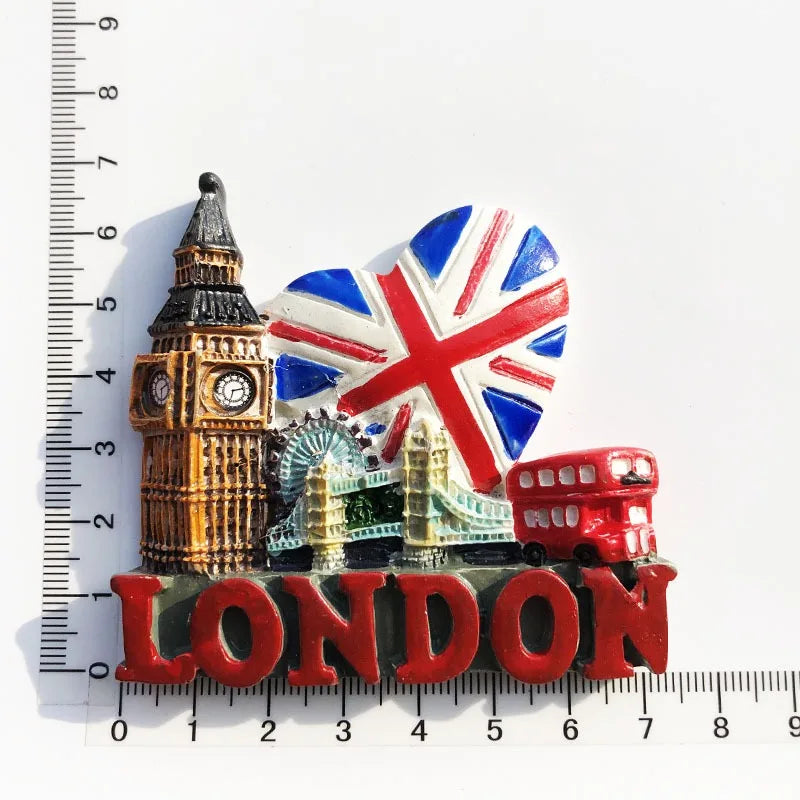 London UK 3D Fridge Magnets Tourism Souvenir Resin Refrigerator Magnets Sticker Collection Handicraft Gift Decoration Articles
