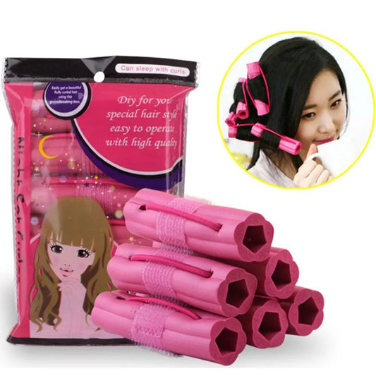 Soft Sponge Foam Hair Rollers Long Hairs Hair Styling Tools No Clip Cozy Curlers Reusable Use Sleep Heatless Curlers Women