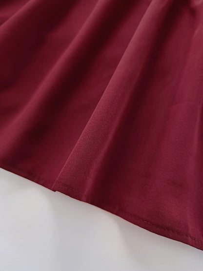 Casual Vacation Long Sleeved Turn-down Collar Single-Breasted Dress Spring Autumn Fashion Women's Clothing