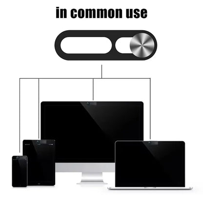 1/2Pcs Black/Silver Webcam Cover Anti-hacker Privacy Protection Slide Shield Anti-peep for Smartphone Laptop Desktop Camera