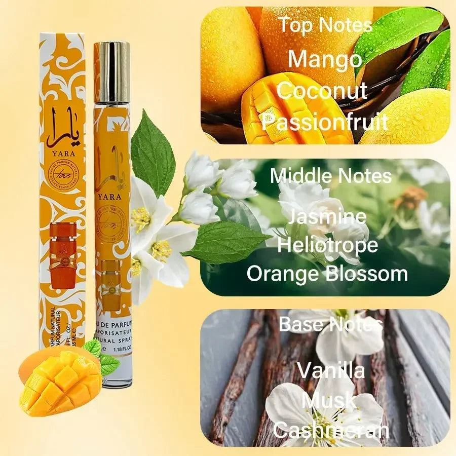 35ml Arabian Perfumes Lasting Fragrance Spray Floral Scent Eau De Parfum Cologne Deodorants High Quality Gifts Small Test Tube