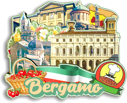 Bergamo Lucca Parma Modena Messina Livorno Matera Pescara Ferrara Italy Fridge Magnet Travel Souvenir Gift