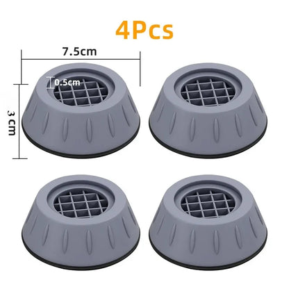 4Pcs Anti Vibration Feet Pads Waterproof Legs Slipstop Silent Skid Raiser Mat Washing Machine Support Dampers Stand Furniture