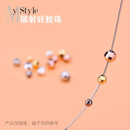 5pcsracelet DIY loose beads Thai silver laser beads silica gel beads 925 silver accessories accessories accessories accessories