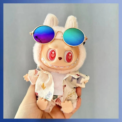 Labubu doll costume, beach-style monkey, Labubu Idol V1 V2, doll costume accessories, 15/17cm universal doll.
