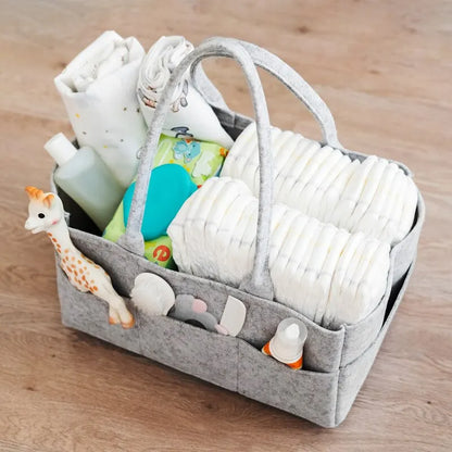 Felt Baby Diaper StorageBag Portable Childcare Felt Diaper Storage Bag Multi-functional Portable Storage Bag For Mothers 1PC