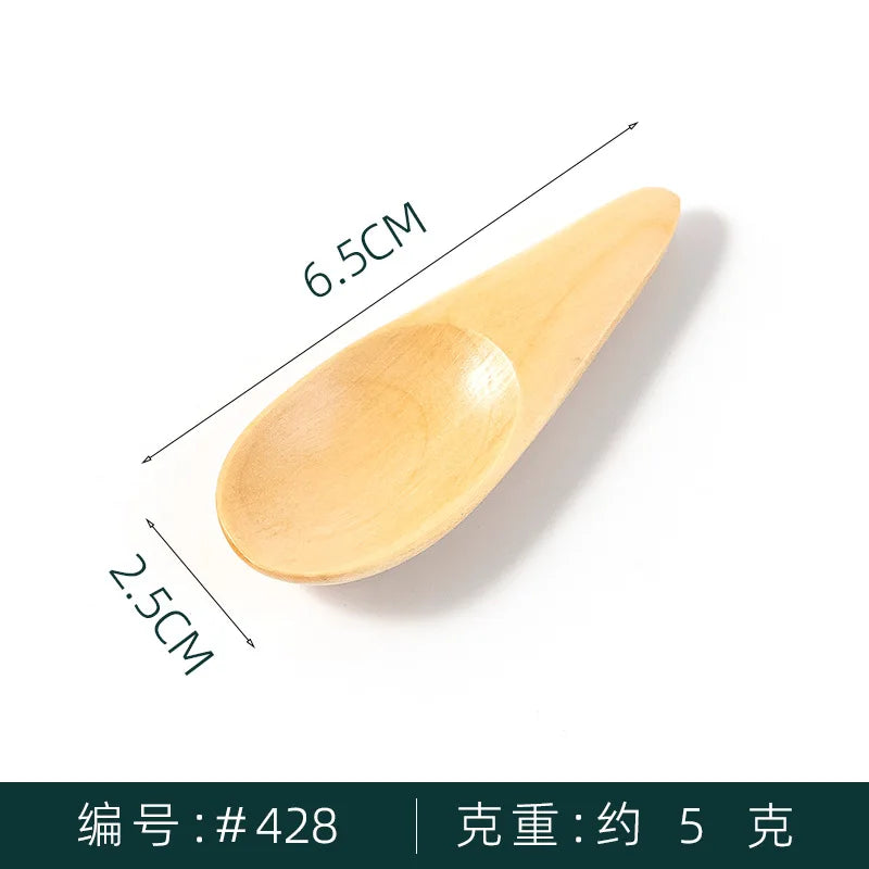 Mini Creative Tea Spoon Short Handled Small Wooden Spoon Coffee Spoon Spice Spoon Salt Spoon Milk Powder Spoon Wholesale