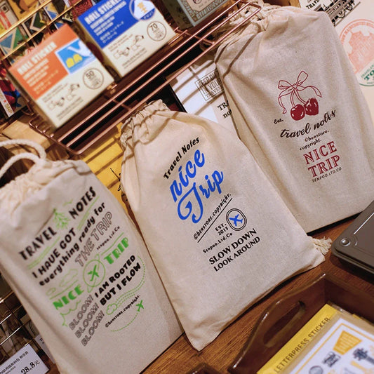 Fromthenon A6 A7 Loose Leaf Notebook Storage Bags Traveler Notebook Journal Storage Bag Planner Drawstring Stationery Supplies