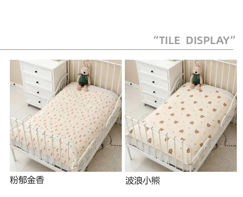 120*90CM Infant Change Diaper Pad Cover Washable Newborn Bed Nappy Mattress Crib Sheet Waterproof Baby Urine Mat Cotton Reusable