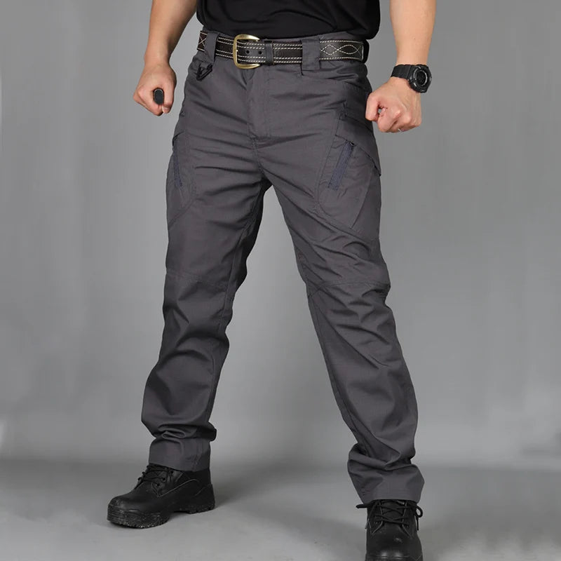 2024 Outdoor Waterproof Tactical Cargo Pants Multi-pocket Men Breathable Casual Long Trousers Male Quick Dry Cargo Pants