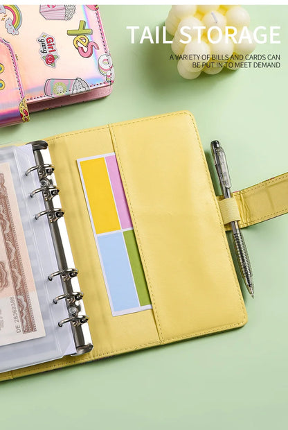 A6 Binder Cash Envelopes for Budgeting Money Organizer for Cash Money Envelopes for cash Leather A6 Binder with zipper