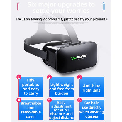VR Glasses 3D Virtual Reality Headset Helmet For Phone Lenses Goggles Devices Viar Smart Smartphones Cell Game Viewer Mobile Set