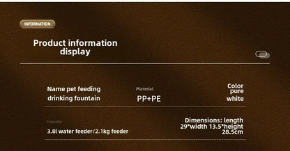 Pet Automatic Feeder Gravity Dispenser Food Storage Bucket Large Capacity Food Grade Materials Simple Cleaning for Cat Dog