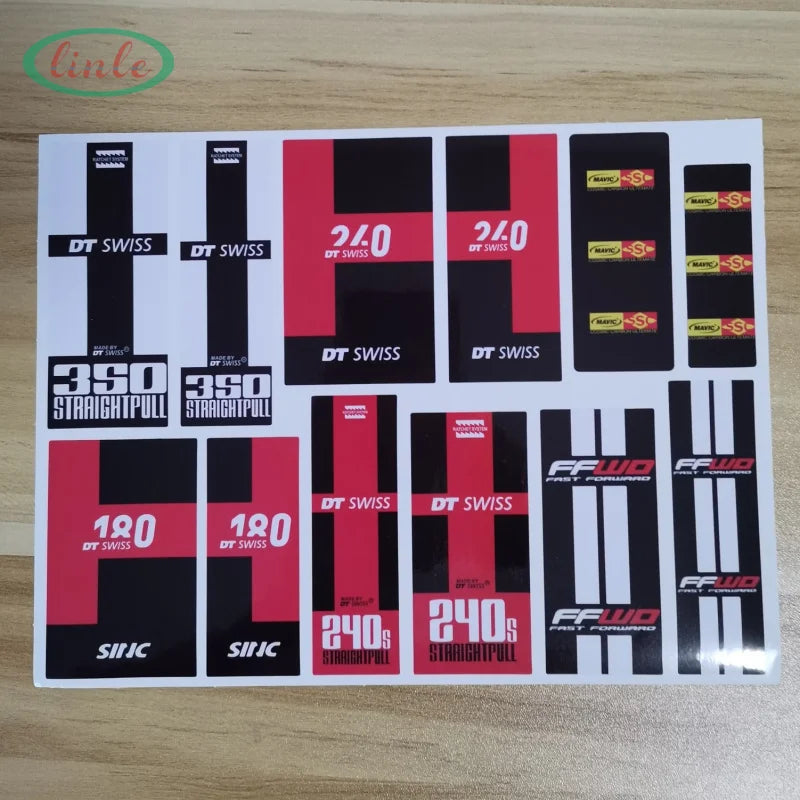 350 Road Bike Hubs Stickers MTB Wheels Hubs Stickers Glossy Front and Rear Hubs Stickers Decoration Protective Film