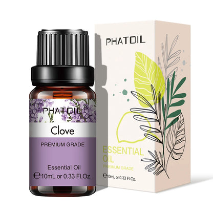 PHATOIL Natural Plant Essential Oil 10ml Eucalyptus Rose Lemon Bergamot Vanilla Peppermint 1PCS Aroma Essential Oil For Diffuser
