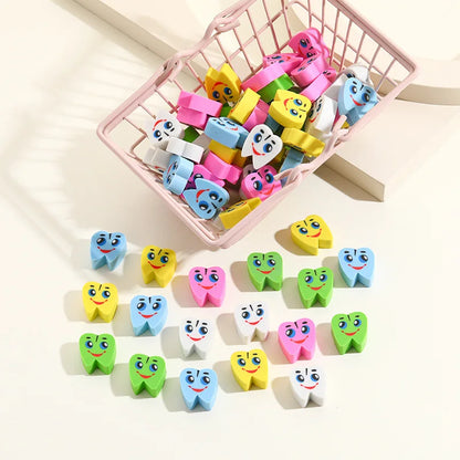 20pcs/bag Dental Eraser Dental Clinic School Gifts Student Eraser Stationery Supplies Mini Eraser Stationery Supplies