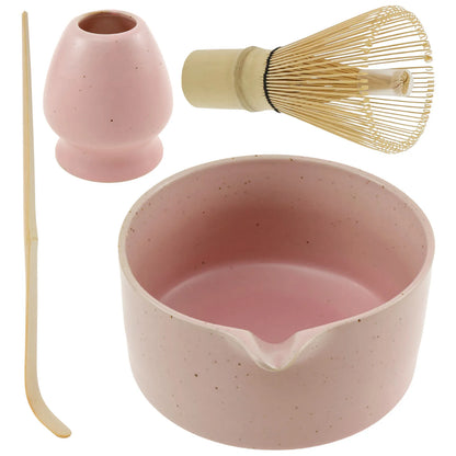 4Pcs Japanese Matcha Set Traditional Matcha Tea Set Matcha Whisk Set Manual Matcha Making Kit Ideal Matcha Kit for Tea Lovers