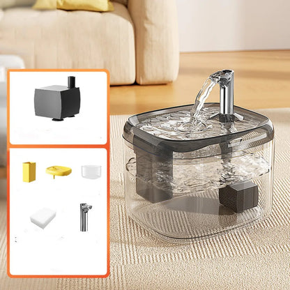1.5L Cat Drinking Fountain Large Capacity Anti-Dry Burning Automatic Water Dispenser Quiet Operation Removable