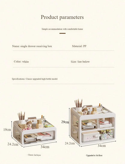 Drawer Desktop Organizer, Organizer Drawers, Desk Stationery Organizer, Multifunctional Dustproof Large Capacity Office Shelf