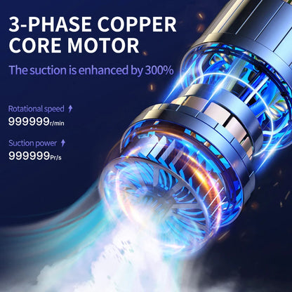 18000PA Car Vacuum Cleaner High Pressure Cleaning Machine Cordless Handled Home Appliance Strong Suction Car Wash Supplies