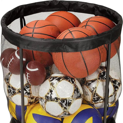 Outdoor Ball Storage Sports Ball Storage Portable Organizer Box Large Capacity Net Container for Garage Deck Outdoor Garden