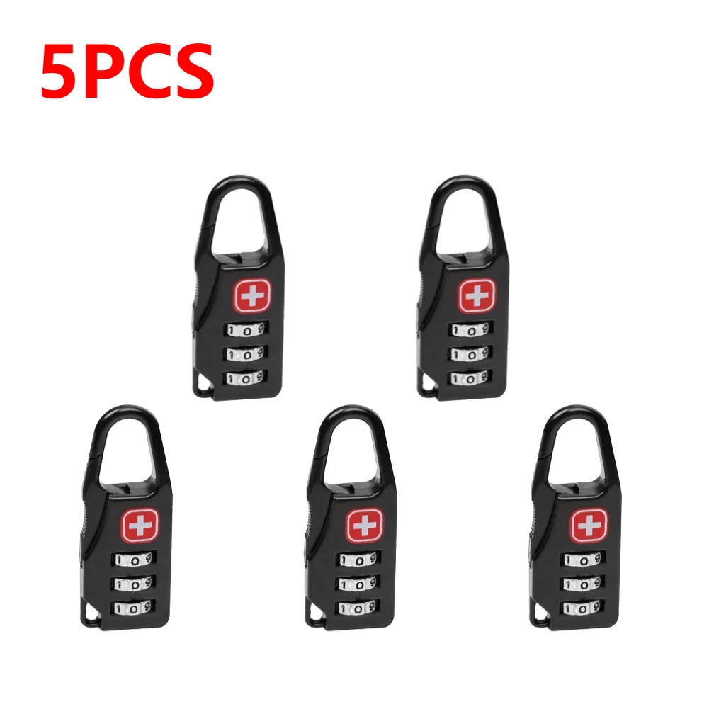 3 Digit Number Combination Pad Lock Padlock Outdoor Waterproof Lock Suitcase Luggage Security Coded Lock Zinc Alloy Code Lock