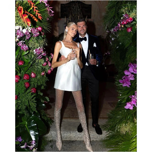 Short Wedding Dress for Woman Weddding Dresses for Women Party Wedding Evening Bespoke Occasion Dresses Robe Bride Customized