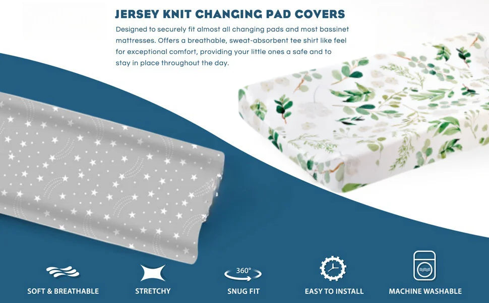 Changing Pad Cover Ultra Soft  Wipeable Change Table Pad Cover Safe Stylish Suit Pretty for Baby
