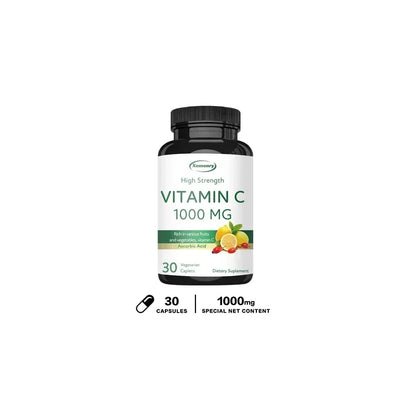 Vitamin C Capsules - Boost Immunity, for Skin, Heart, Teeth Health, Antioxidant, Dietary Supplement