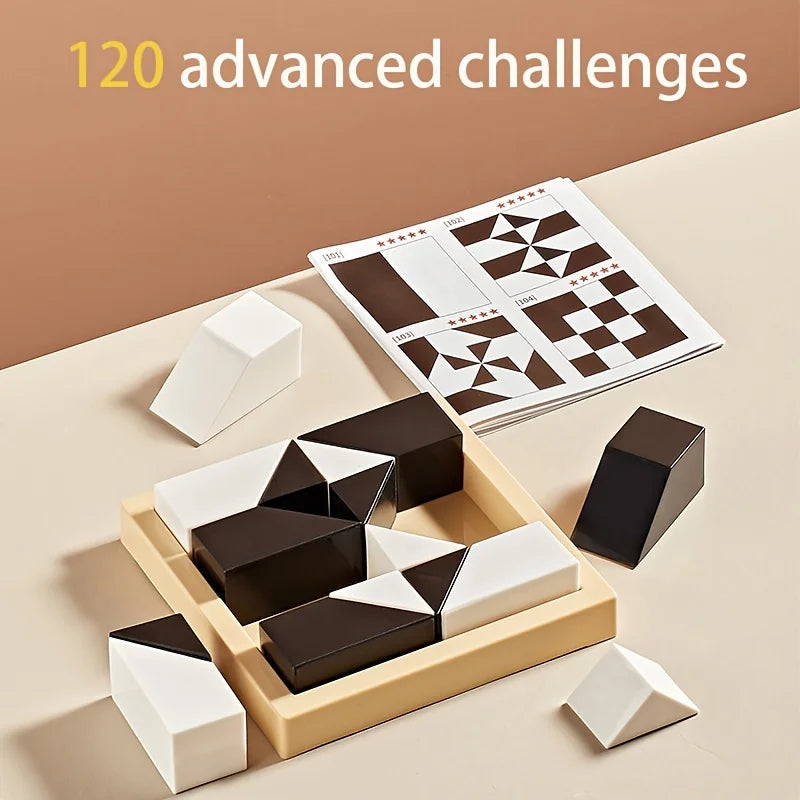 120 Level Hidden Block Puzzle: 3+ Years, ABS Material, Enhances Logic and Spatial Reasoning, Suitable for 3-8 Year Olds