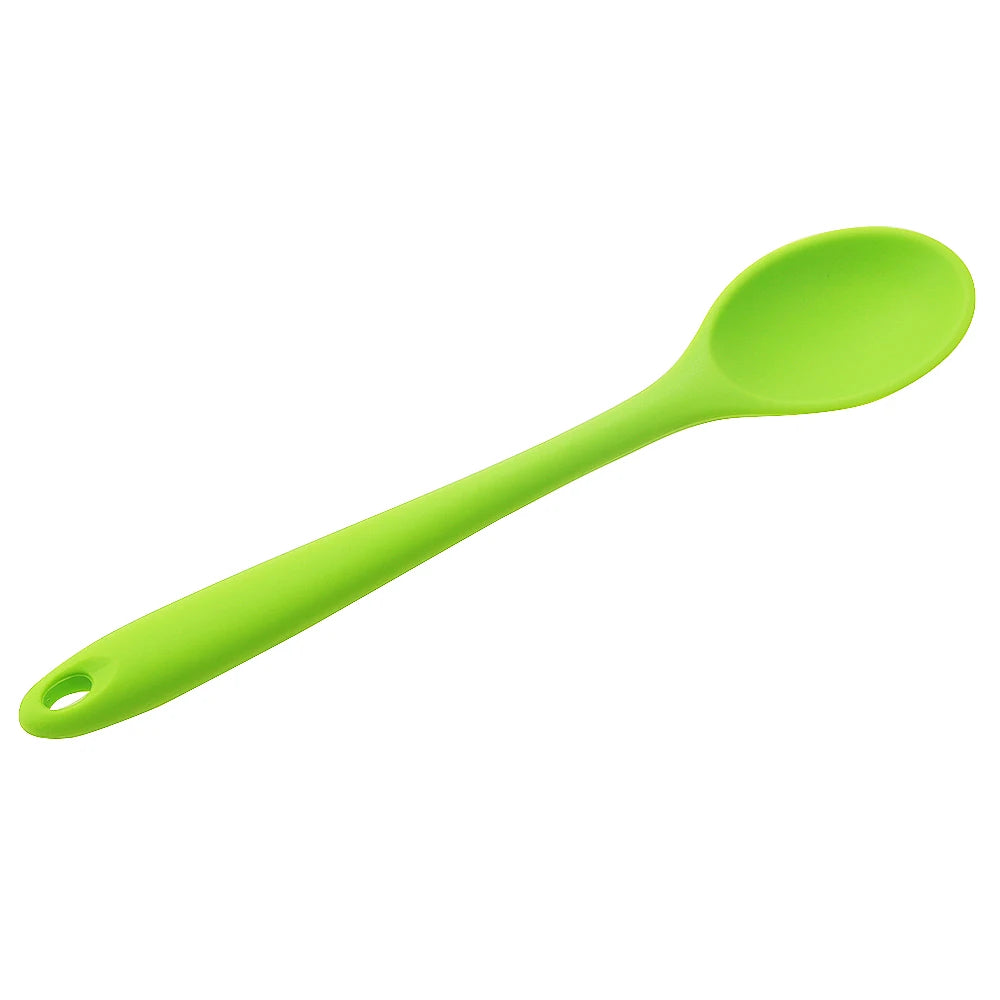 20.8CM Silica Gel Stirring Spoon Integrated Silica Gel Spoon, Kitchen Spoon, Kitchen Utensils, Soup, Spoon Scald Proof