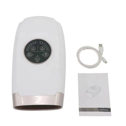 Cordless electric handheld massager with heat and pressure point therapeutic massager suitable for carpal tunnel